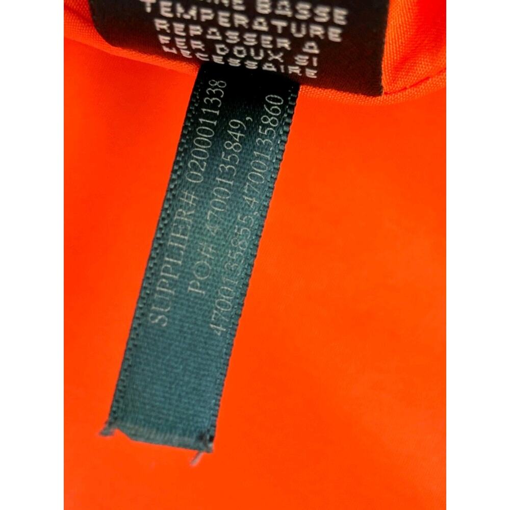 Lauren Ralph Lauren Trench Button Rain Coat Womens Size M Orange Lined - Picture 7 of 9